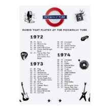Bands - Piccadilly Tube 1972 1973 1974