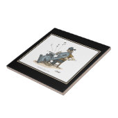 Bandsägen-Musiker-Cartoon-Fliese Fliese (Seite)