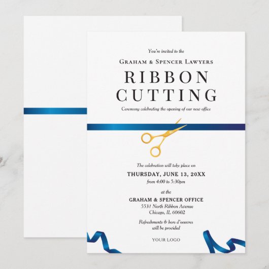 Bandschneiden Einladung (Vorne/Hinten)