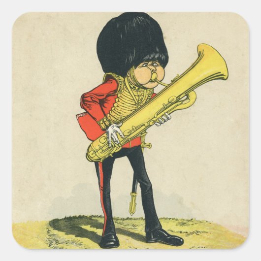 Bandsman der Grenadierwache Quadratischer Aufkleber (Vorderseite)