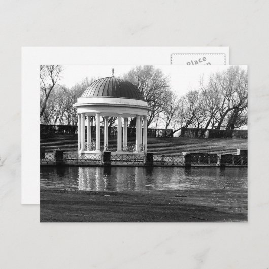 Bandstand, Stanley Park B/W Postkarte (Vorne/Hinten)
