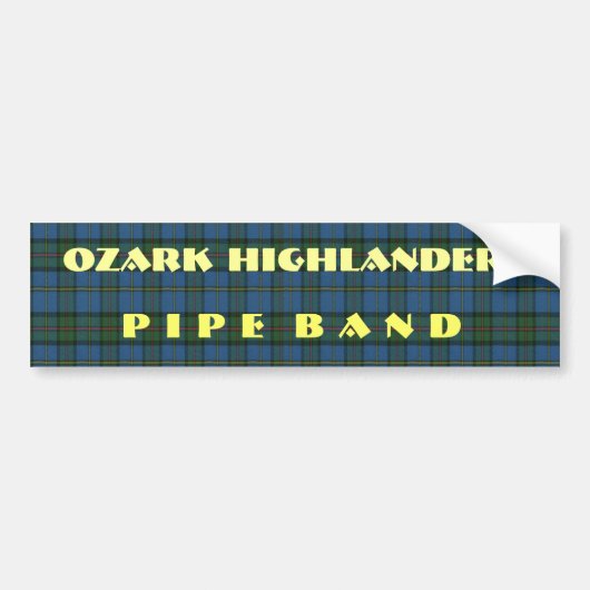 BandTartan und -text Autoaufkleber (Vorne)