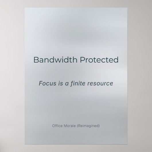 BANDWIDTH PROTECTED POSTER (Vorne)