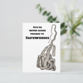 Bandwurm und Sie Postkarte (Stehend Vorderseite)