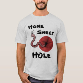 Bandwurm-Zuhause-Bonbon-Loch T-Shirt