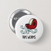 Bandwürmer lustige Klebebandpistolen Button (Vorne & Hinten)