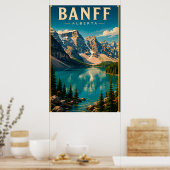 🏔️ Banff Alberta Bergsee Poster (Küche)