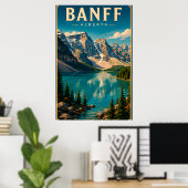 🏔️ Banff Alberta Bergsee Poster (Heimbüro)