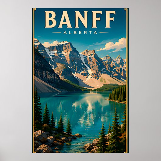 🏔️ Banff Alberta Bergsee Poster (Vorne)