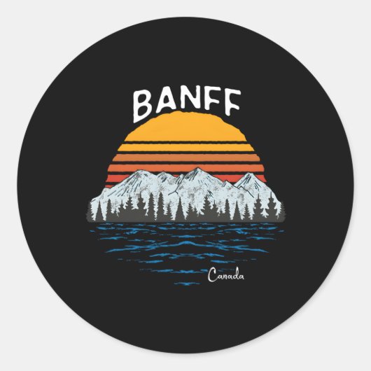 Banff Alberta Canada National Park Runder Aufkleber (Vorderseite)