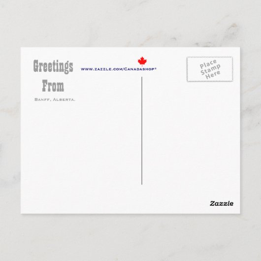 Banff Alberta Canada Postkarte (Rückseite)