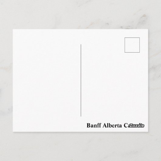 Banff Alberta Canada Postkarte (Rückseite)