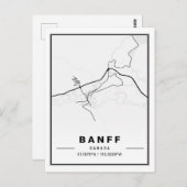 Banff Alberta Canada Travel City Map Postkarte (Vorne/Hinten)