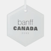 Banff Alberta Canada Travel Keepake Souvenir Ornament Aus Glas (Vorderseite)