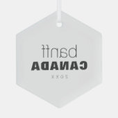 Banff Alberta Canada Travel Keepake Souvenir Ornament Aus Glas (Rückseite)