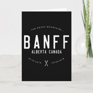 Banff Alberta Kanada Grafik Abgenutzt Vintage Sk Karte