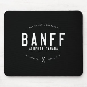 Banff Alberta Kanada Grafik Abgenutzt Vintage Sk Mousepad