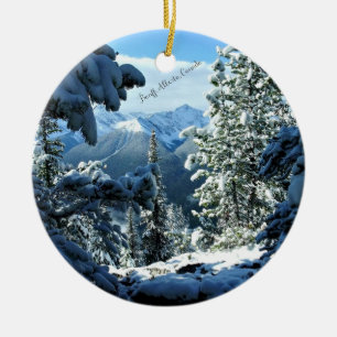 Banff, Alberta, Kanada, schneebedeckt Keramik Ornament