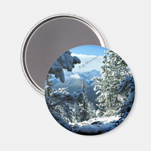 Banff, Alberta, Kanada - Schneedecke Magnet (Vorderseite/Rückseite)
