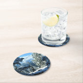 Banff, Alberta, Kanada - Schneedecke Runder Pappuntersetzer (Vor Ort)