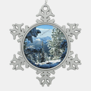 Banff, Alberta, Kanada Schneeflocken Zinn-Ornament