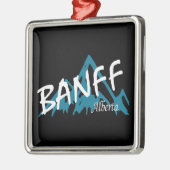 Banff Alberta Mountains Ornament Aus Metall (Links)