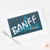 Banff Alberta Mountains Rechteckiger Aufkleber (Umschlag)