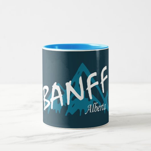 Banff Alberta Mountains Zweifarbige Tasse (Mittel)