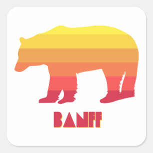 Banff Bear Quadratischer Aufkleber