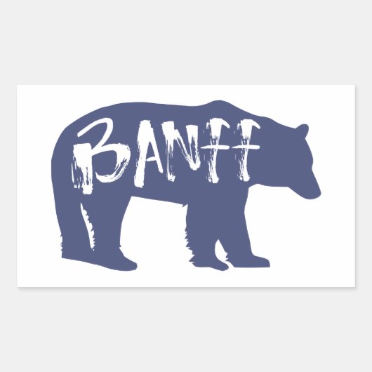 Banff Bear Rechteckiger Aufkleber (Vorderseite)