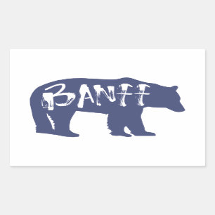 Banff Bear Rechteckiger Aufkleber