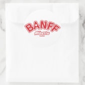 Banff-Blatt Runder Aufkleber (Tasche)