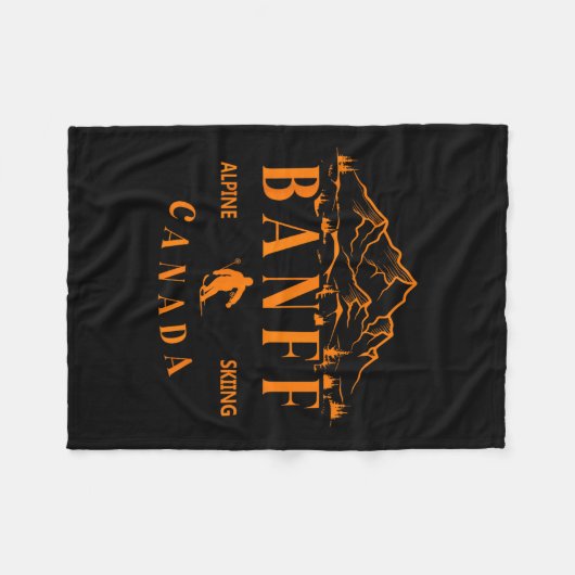 Banff Canada Alpine Skiing Ski Resort Mountain Sou Fleecedecke (Vorderseite (Horizontal))