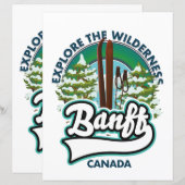 Banff Canada auf Ski-Logo (Vorne/Hinten)