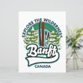 Banff Canada auf Ski-Logo (Stehend Vorderseite)