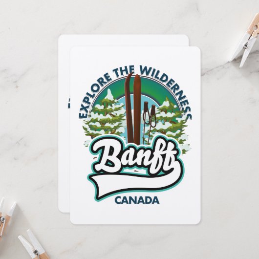 Banff Canada auf Ski-Logo (Vorderseite/Rückseite Beispiel)