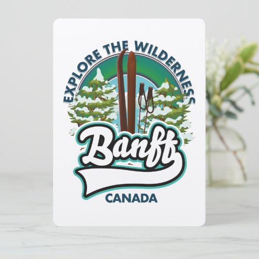 Banff Canada auf Ski-Logo (Stehend Vorderseite)