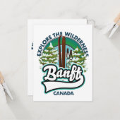 Banff Canada auf Ski-Logo Karte (Vorderseite/Rückseite Beispiel)