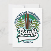 Banff Canada auf Ski-Logo Karte (Rückseite)