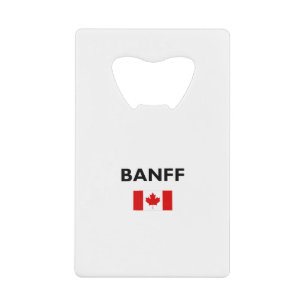 Banff Canada Canadian Flag Light Color Geldbeutel Flaschenöffner