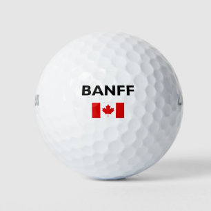 Banff Canada Canadian Flag Light Color Golfball