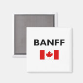 Banff Canada Canadian Flag Light Color Magnet (Vorderseite/Rückseite)