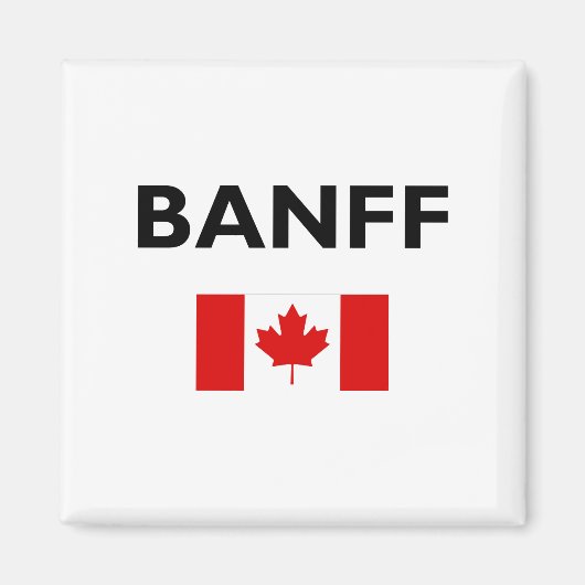 Banff Canada Canadian Flag Light Color Magnet (Vorne)