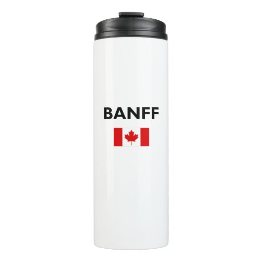 Banff Canada Canadian Flag Light Color Thermosbecher (Vorderseite)
