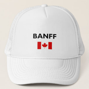 Banff Canada Canadian Flag Light Color Truckerkappe