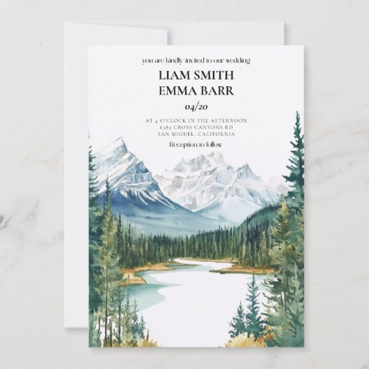 Banff Canada Rocky Mountains Einladung (Vorderseite)