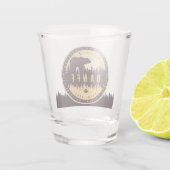 Banff Canada Rocky Mountains Vintages Camping Schnapsglas (Rückseite)