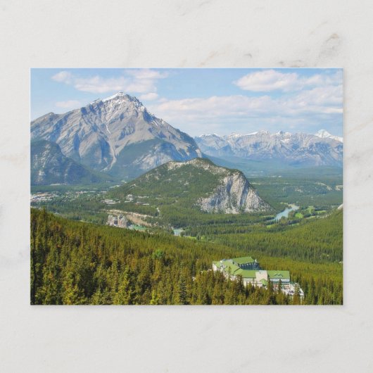 Banff Canada sah aus dem Schwefelberg Gondol Postkarte (Vorderseite)
