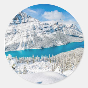 Banff, Canada Tote Bag Runder Aufkleber
