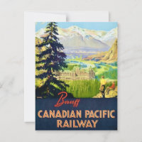 Banff Canada Vintag Postcard